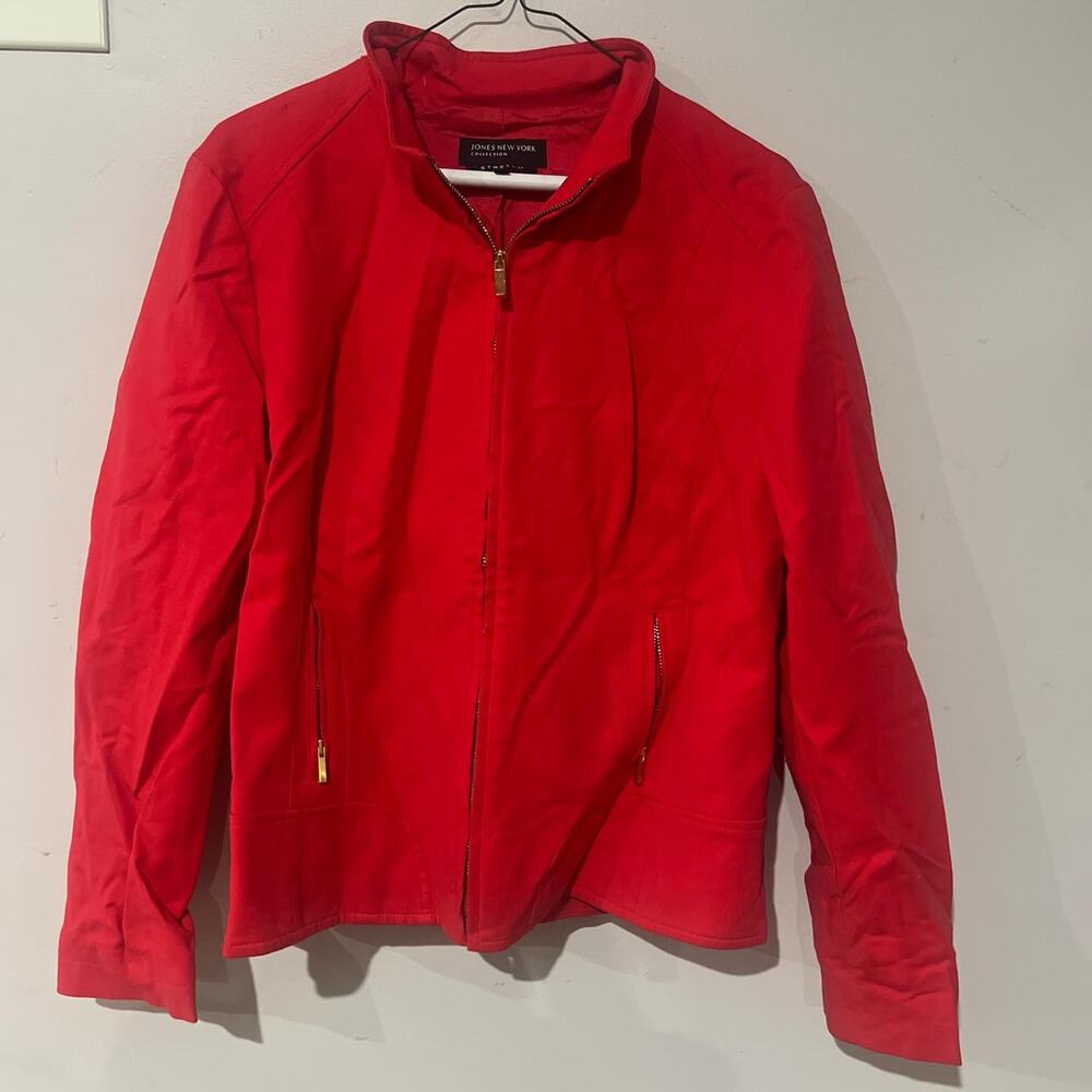 Jones new york red zip up
